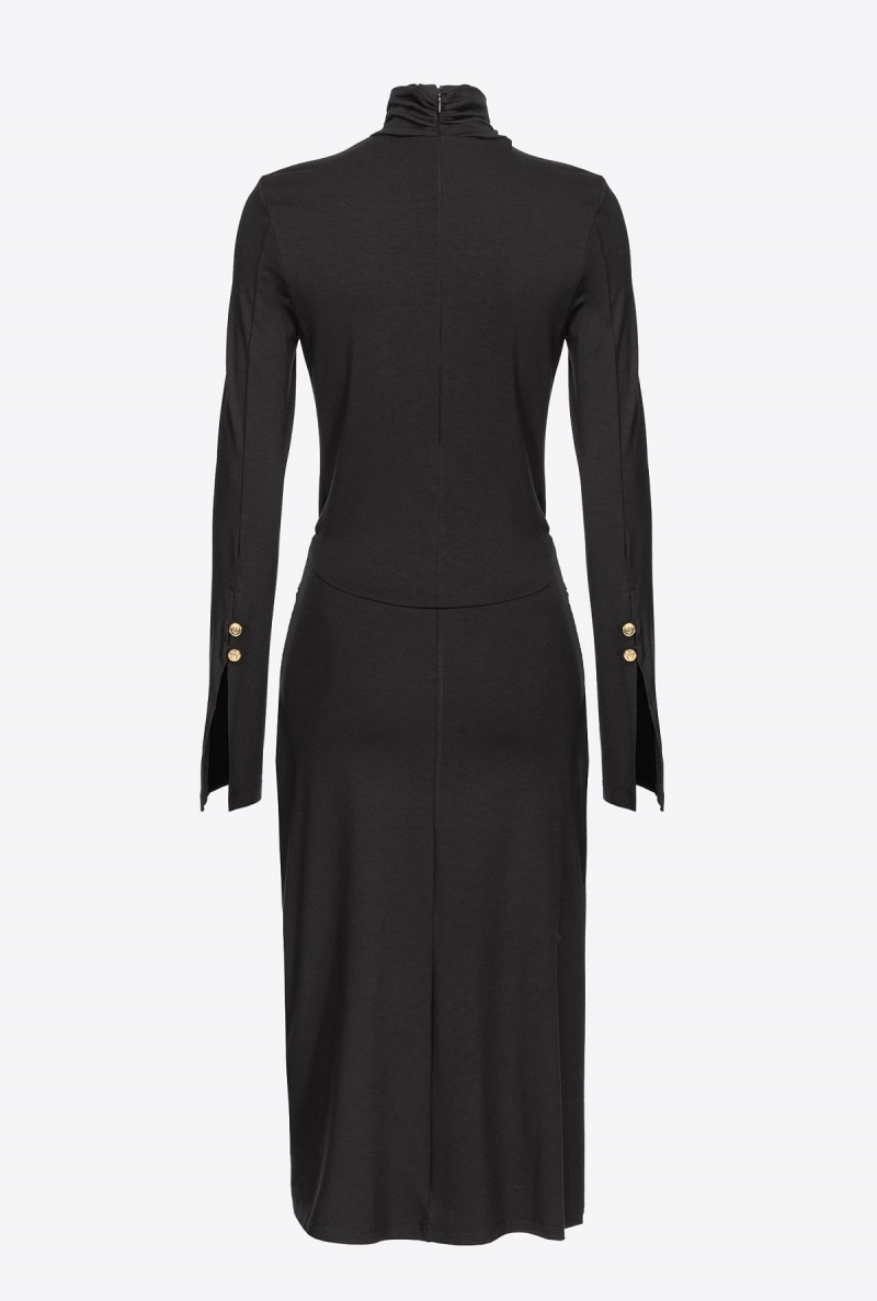 LIMO BLACK Pinko Flowing jersey midi dress | BMYSD59824