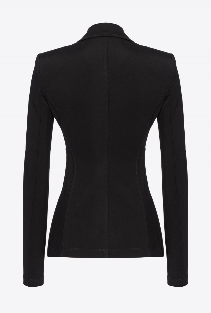 LIMO BLACK Pinko Flowing technical fabric blazer with topstitching | LMYSX61577