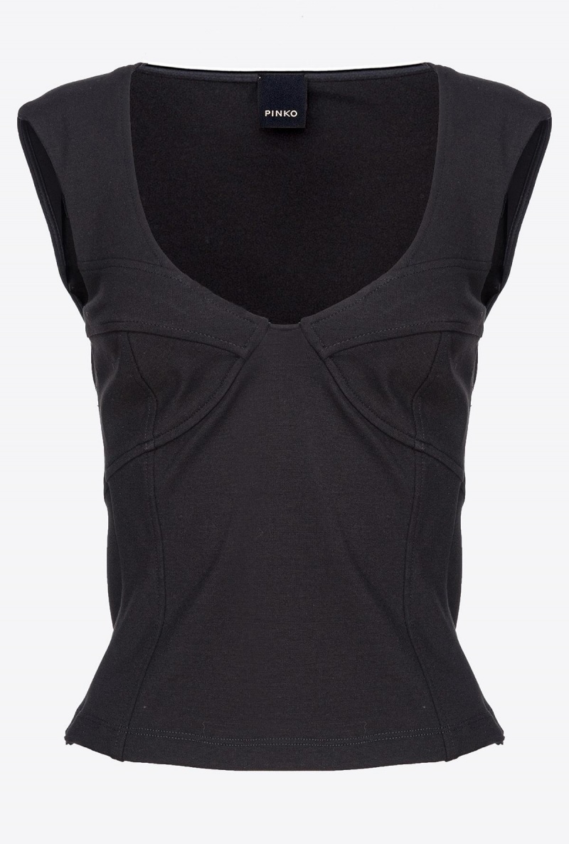 LIMO BLACK Pinko Full Milano bustier top | UMYTG56597
