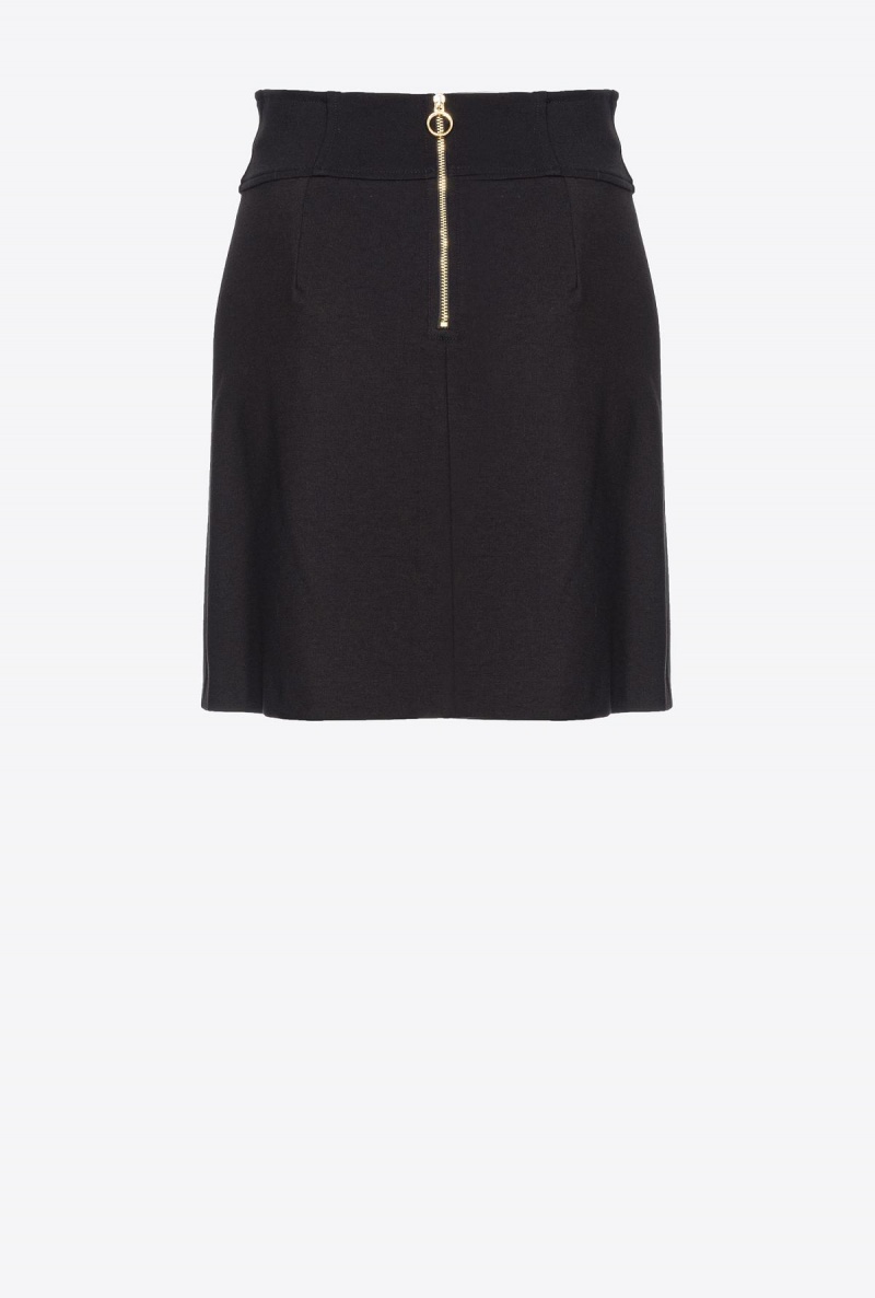 LIMO BLACK Pinko Full Milano mini skirt | BMYSD71497
