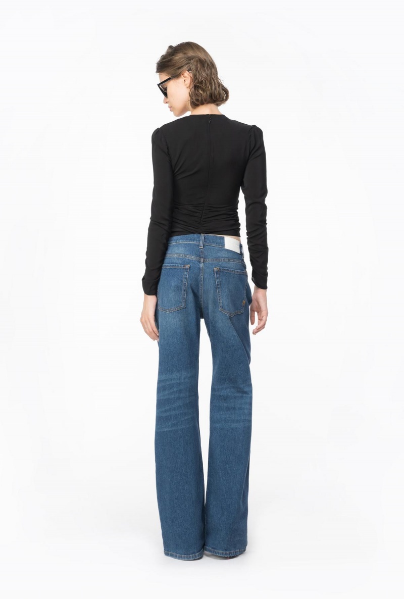 LIMO BLACK Pinko Georgette top with twist detail | AMYDF67723