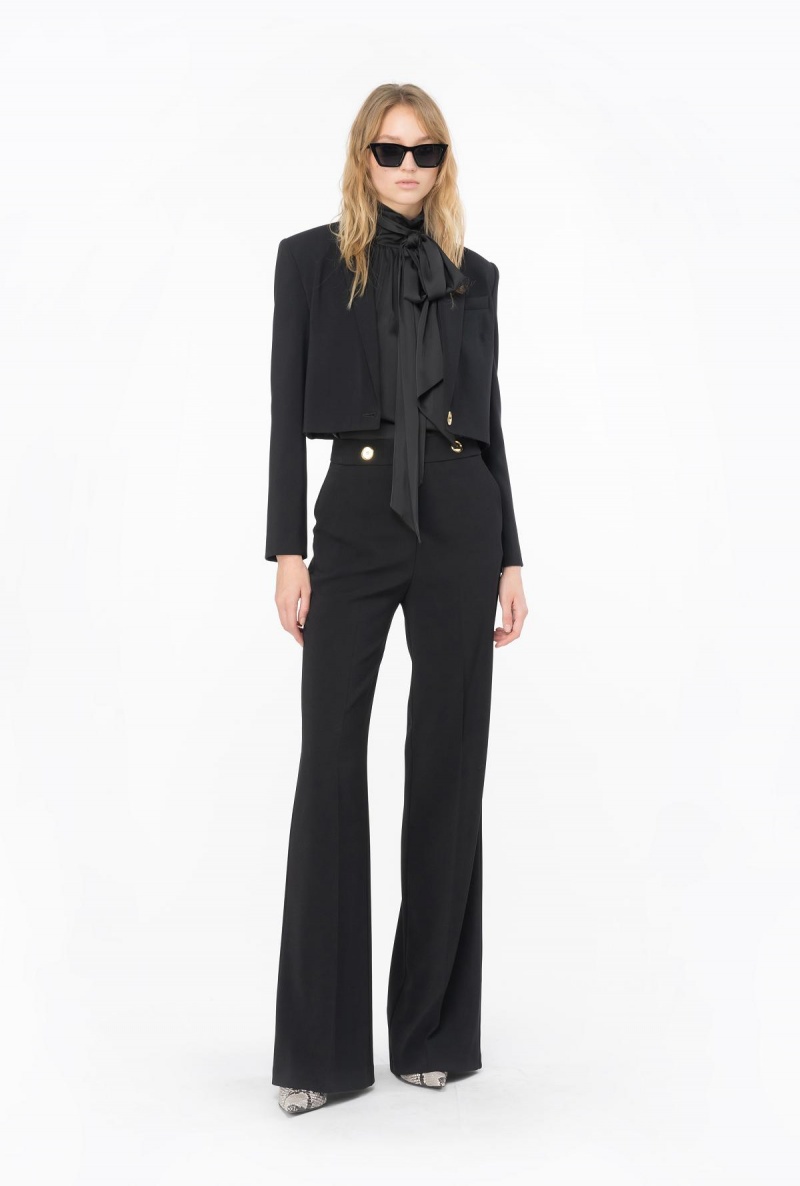 LIMO BLACK Pinko Halterneck top in light satin | MYNZX85391