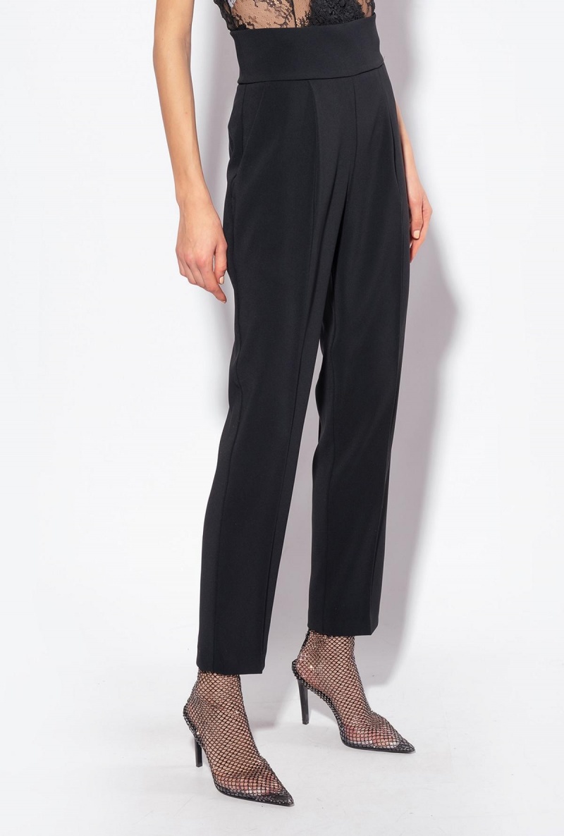 LIMO BLACK Pinko High-waisted stretch crêpe trousers | SMYNY11991