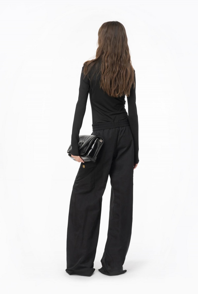 LIMO BLACK Pinko Jersey sweater with draping | AMYDF35169
