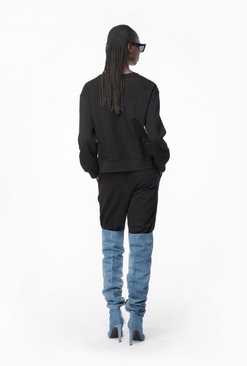 LIMO BLACK Pinko Joggers with glossy Love Birds logo | MYCVG83301