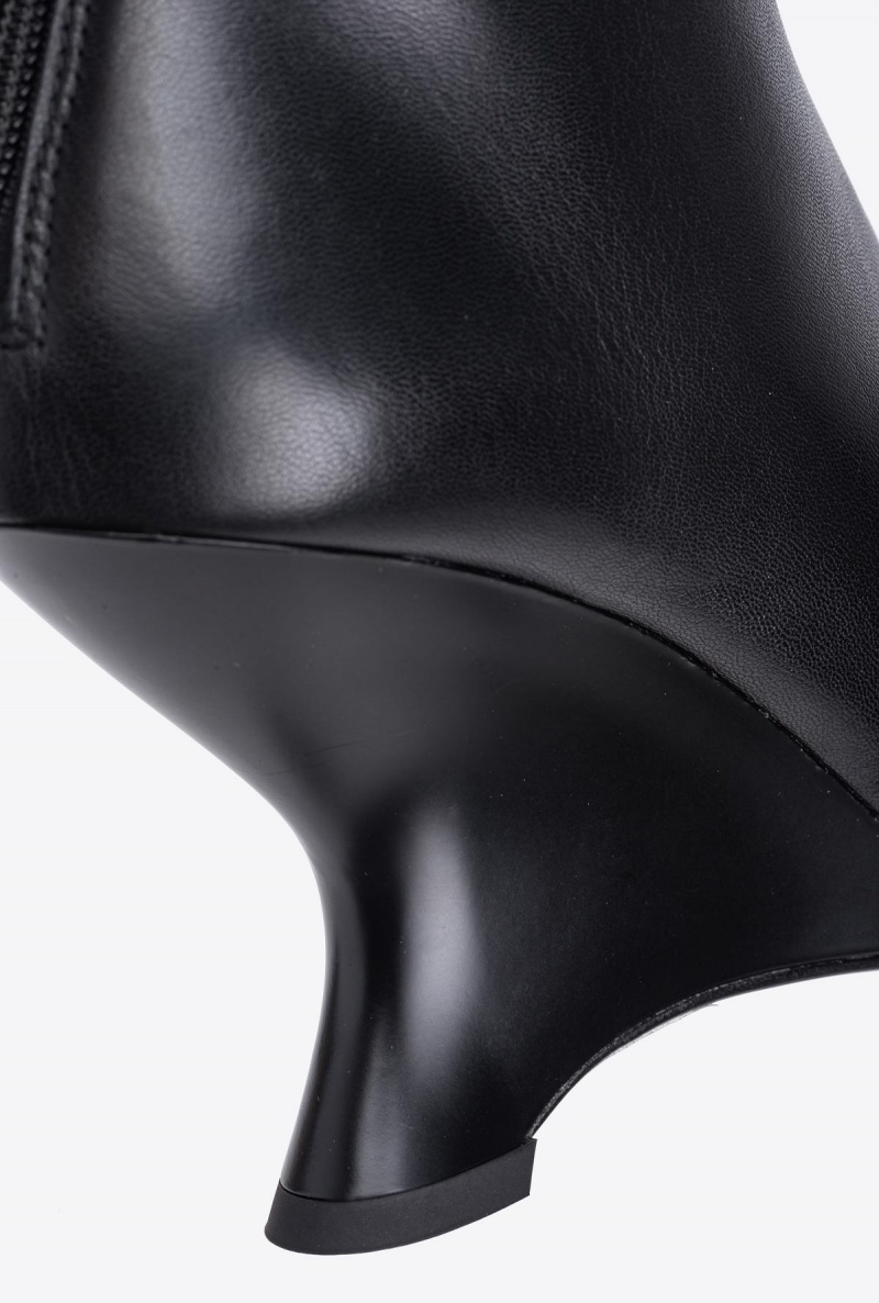 LIMO BLACK Pinko Laminated leather ankle boots | QMYUV85161