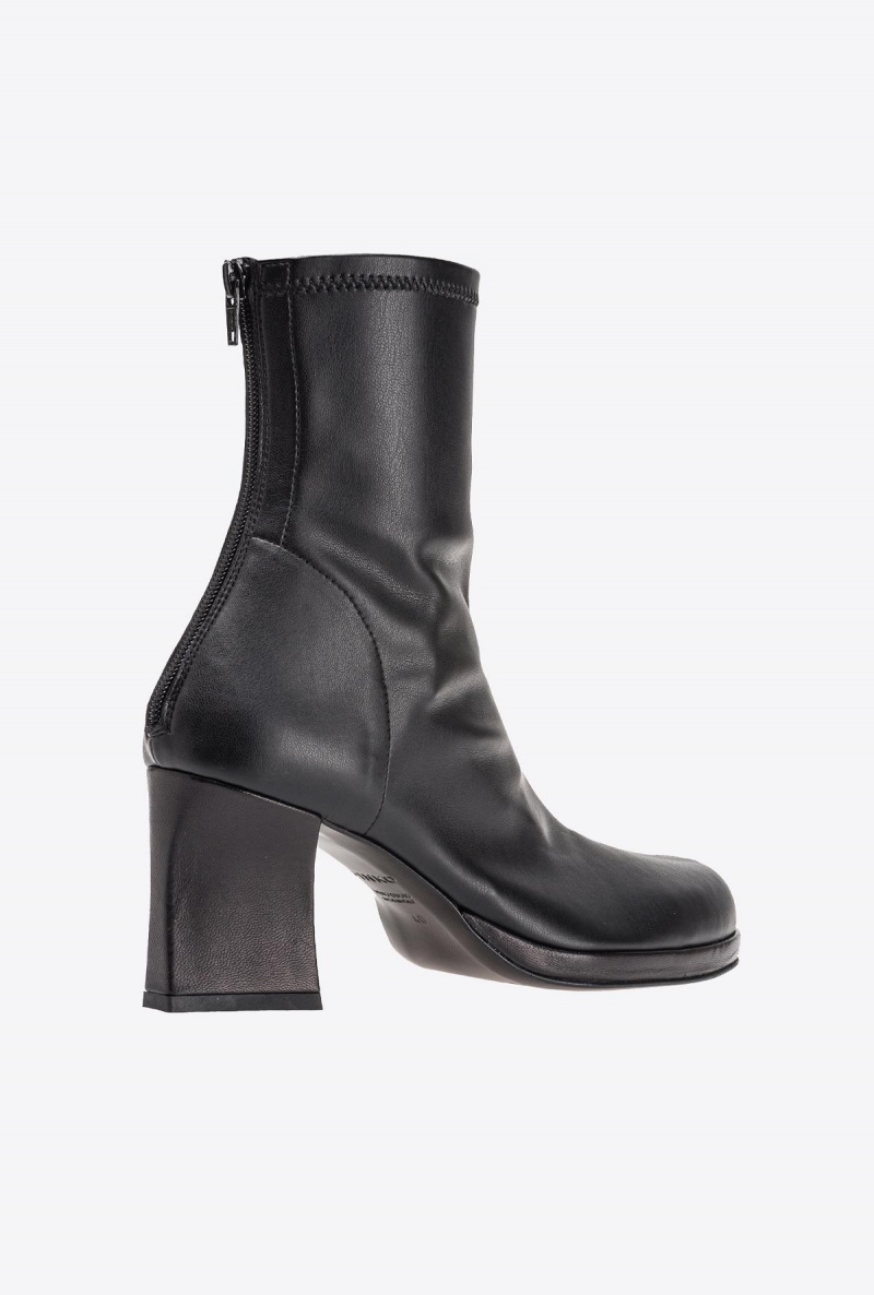 LIMO BLACK Pinko Leather-effect ankle boots | FMYUI27962