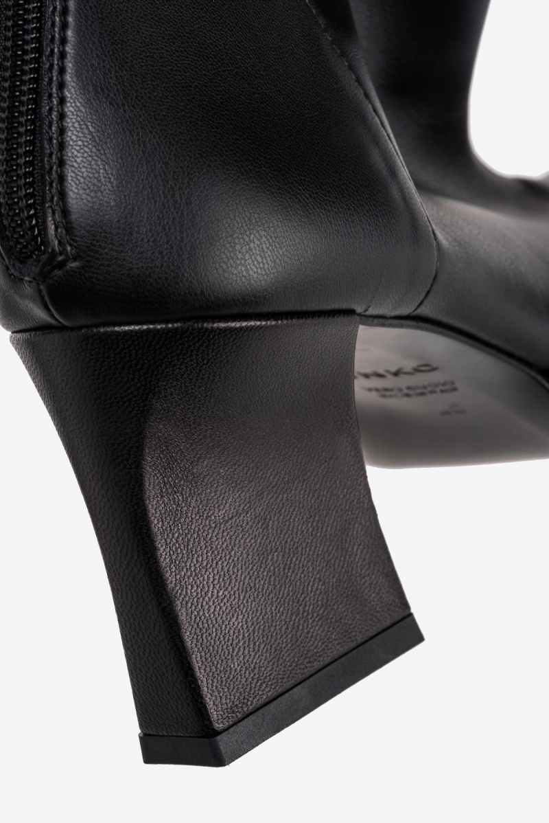LIMO BLACK Pinko Leather-effect ankle boots | FMYUI27962