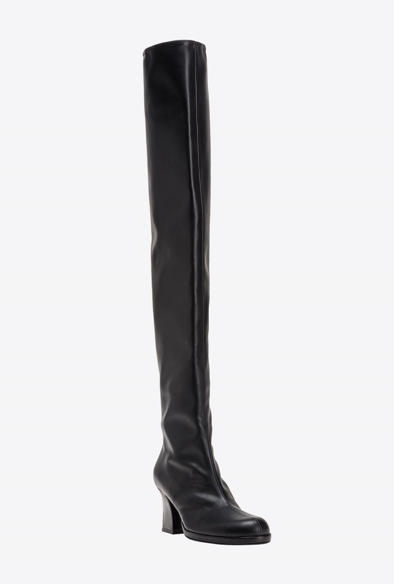 LIMO BLACK Pinko Leather-effect thigh-high boots | MYNZX30924