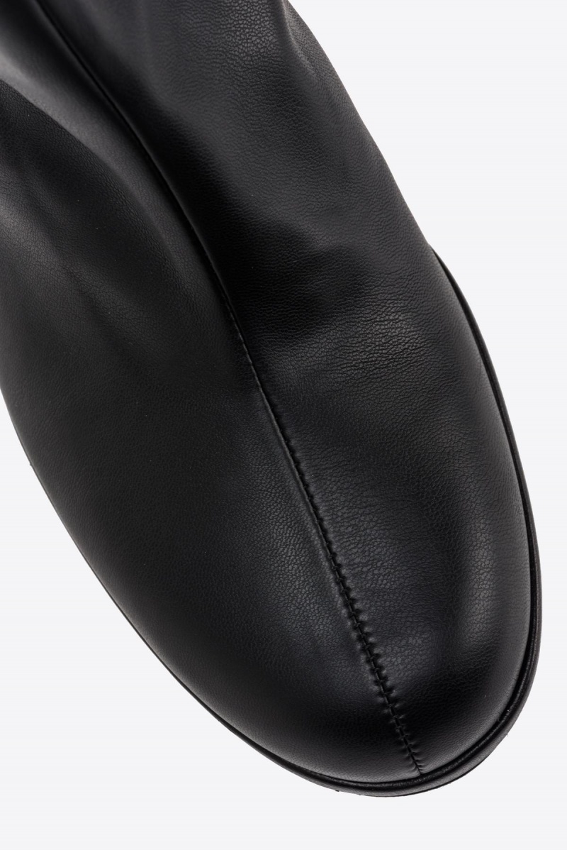 LIMO BLACK Pinko Leather-effect thigh-high boots | MYNZX30924