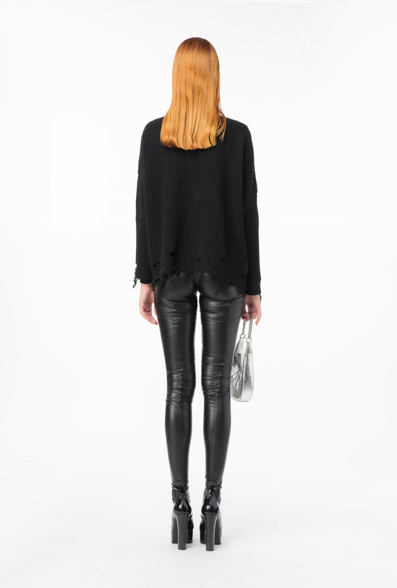 LIMO BLACK Pinko Leather-effect tights | MYXMI12245
