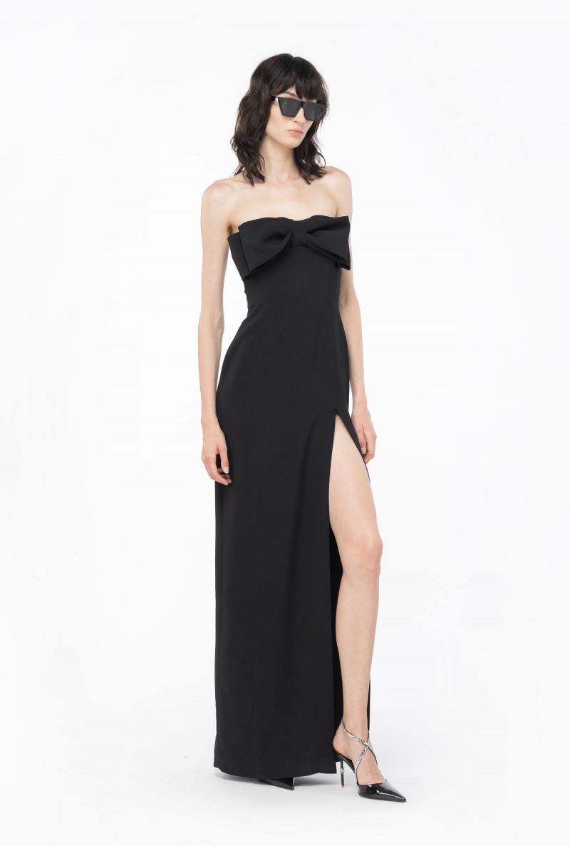 LIMO BLACK Pinko Long dress with bow | MYJBT63210
