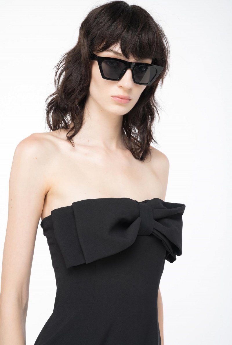 LIMO BLACK Pinko Long dress with bow | MYJBT63210