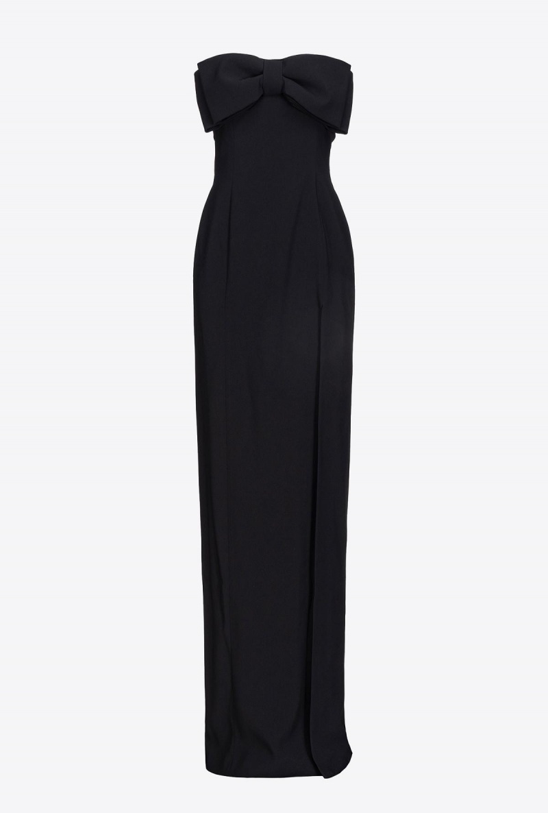 LIMO BLACK Pinko Long dress with bow | MYJBT63210