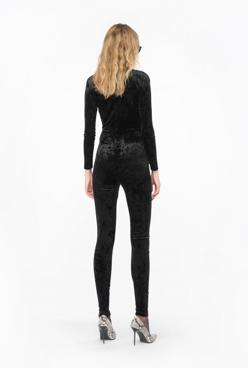 LIMO BLACK Pinko Long velvet jumpsuit | ZMYNQ59990