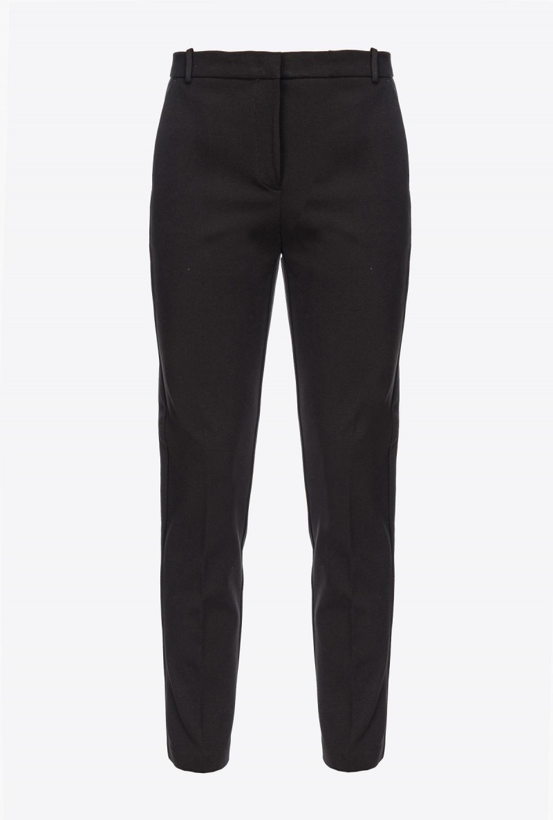 LIMO BLACK Pinko Milano-knit cigarette trousers | MYEGJ84597
