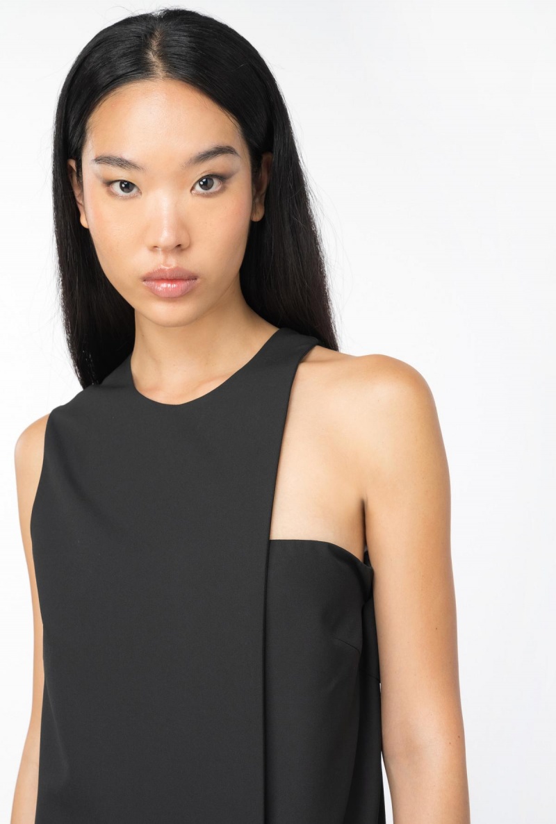 LIMO BLACK Pinko Mini sheath dress with Love Birds buckle | BMYSD94796