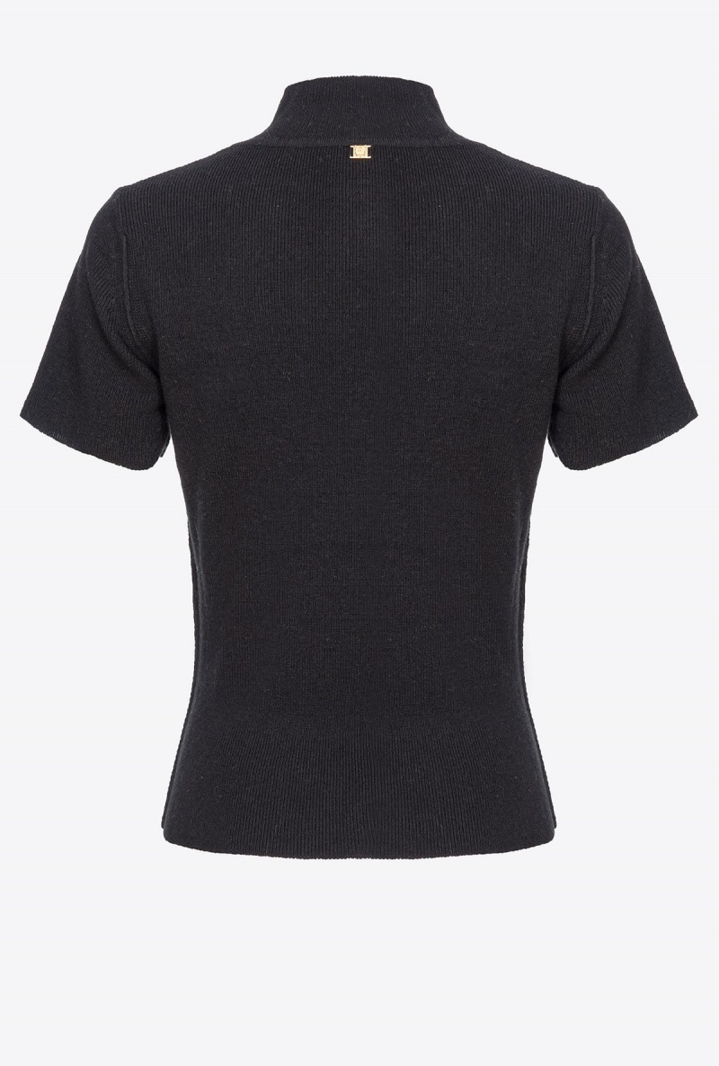 LIMO BLACK Pinko Ribbed wool and cashmere sweater | DMYKV76674