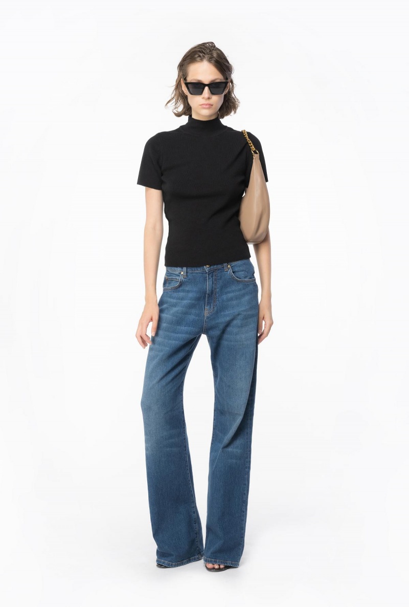 LIMO BLACK Pinko Ribbed wool and cashmere sweater | DMYKV76674