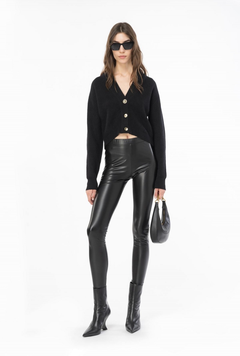 LIMO BLACK Pinko Ribbed wool cardigan | UMYND45359
