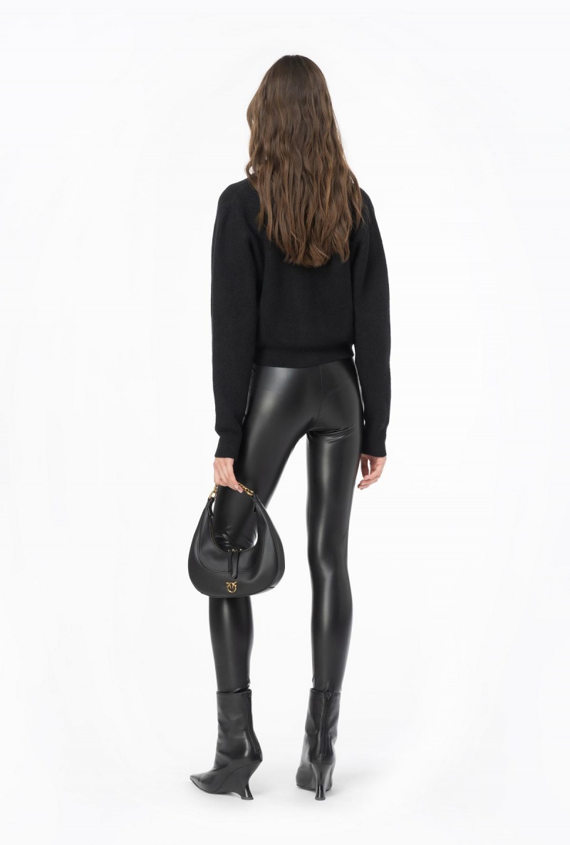 LIMO BLACK Pinko Ribbed wool cardigan | UMYND45359