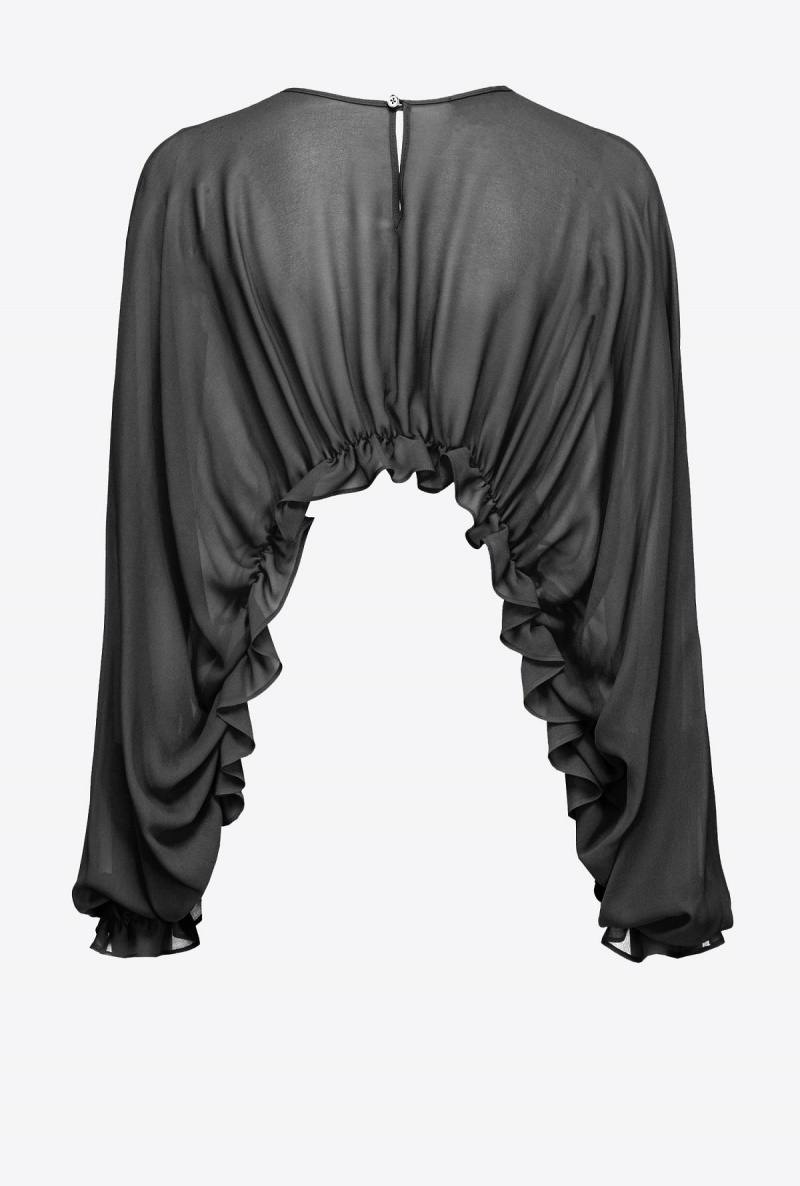 LIMO BLACK Pinko Ruffled shrug | PMYER81022
