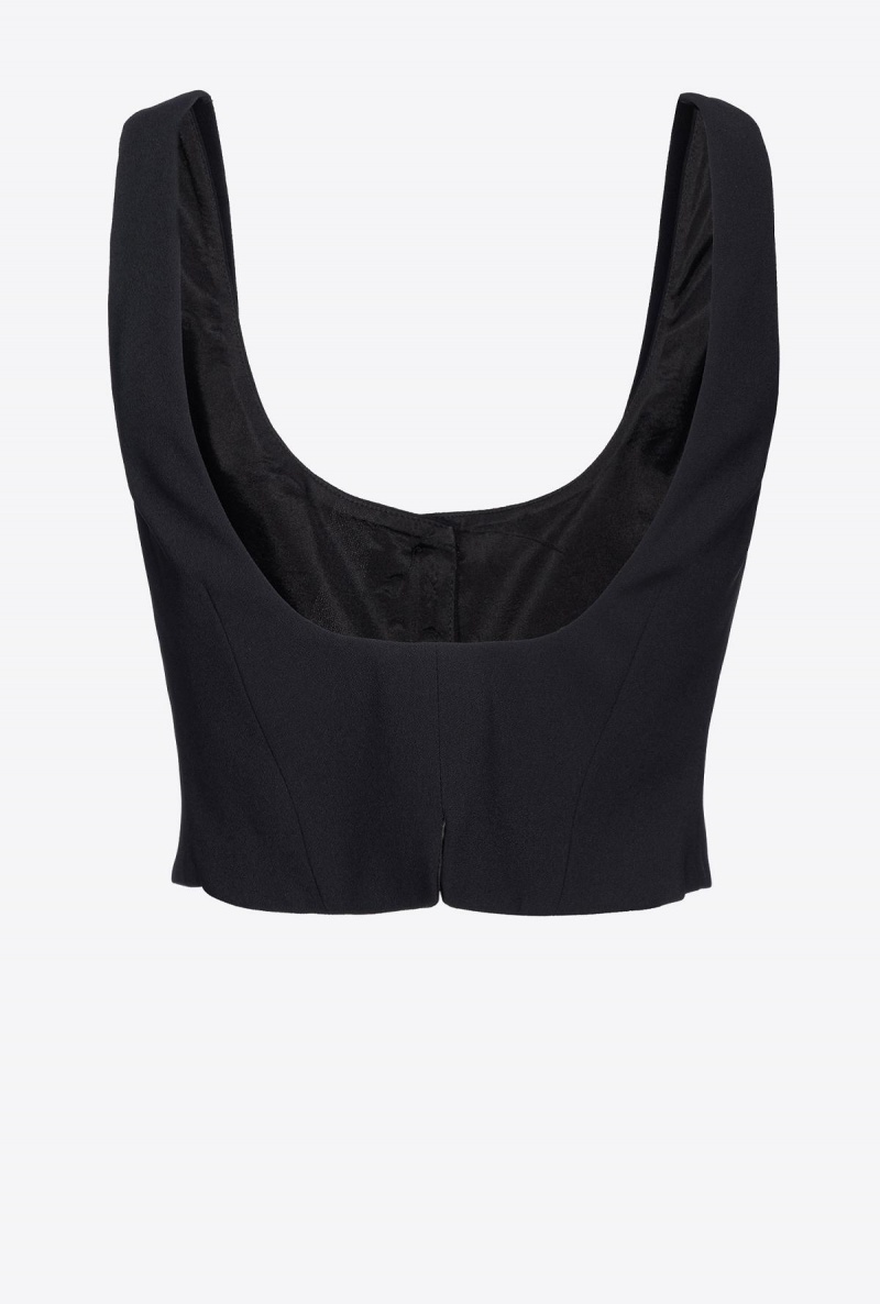 LIMO BLACK Pinko Short crepe vest | AMYWC29473