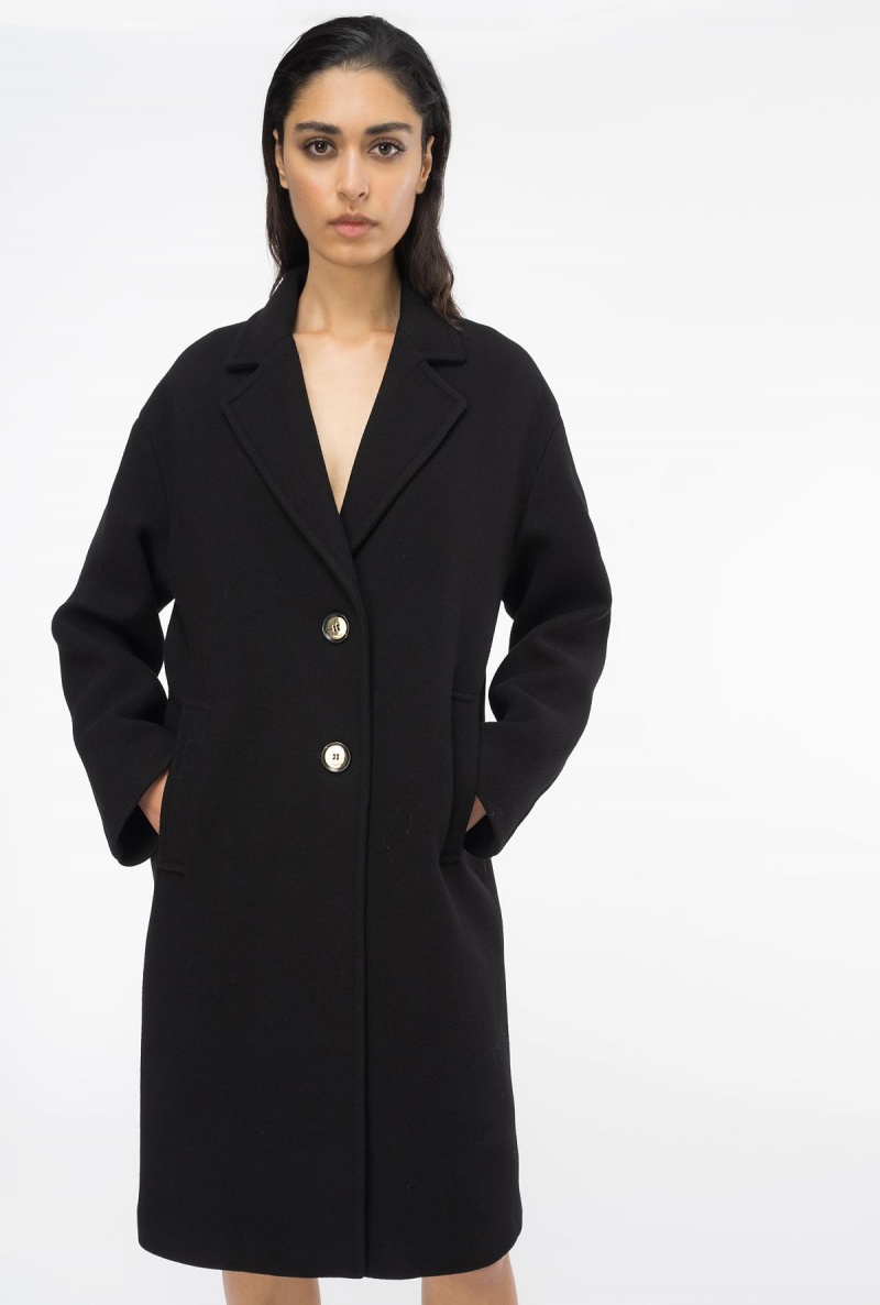 LIMO BLACK Pinko Single-breasted cloth coat | BMYSD27993