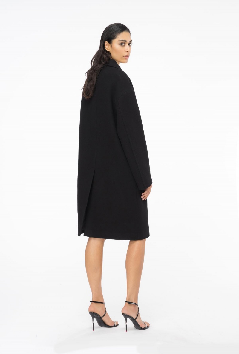 LIMO BLACK Pinko Single-breasted cloth coat | BMYSD27993