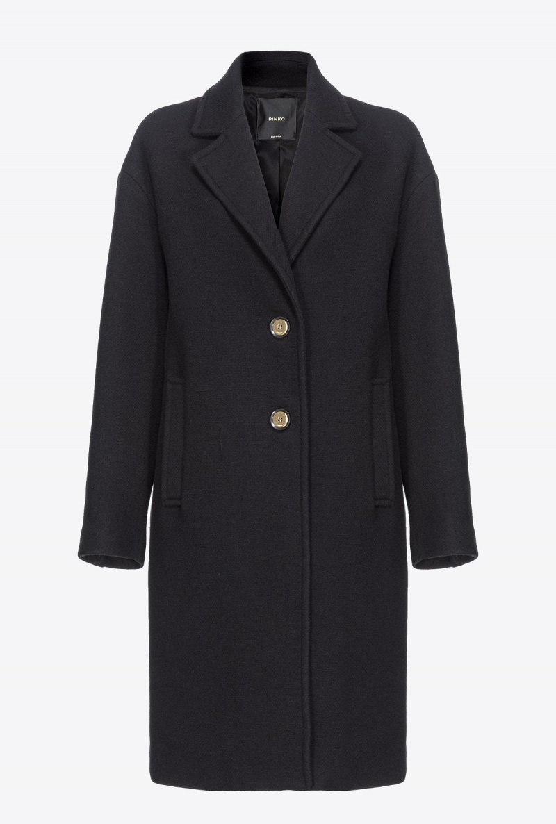LIMO BLACK Pinko Single-breasted cloth coat | BMYSD27993