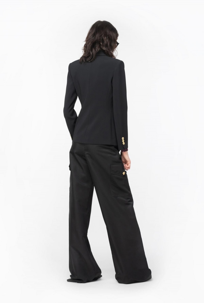 LIMO BLACK Pinko Single-breasted stretch blazer | XMYGW72411