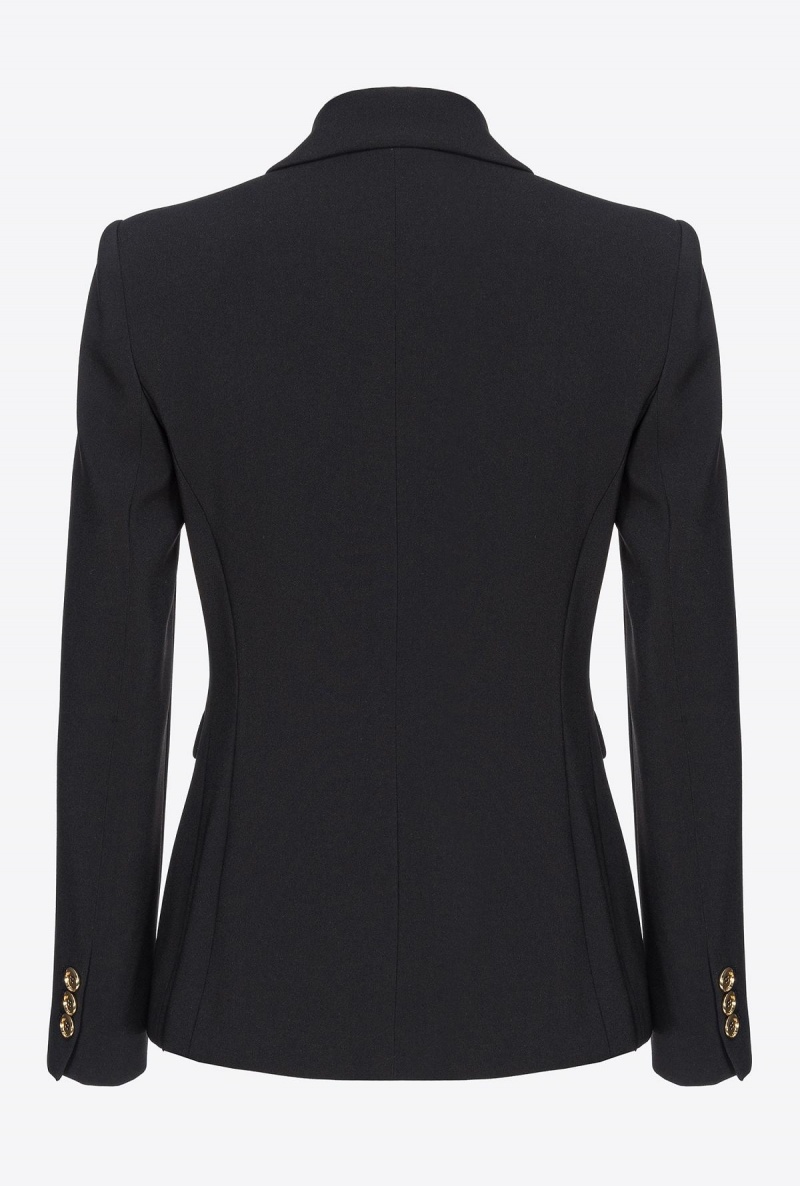 LIMO BLACK Pinko Single-breasted stretch blazer | XMYGW72411