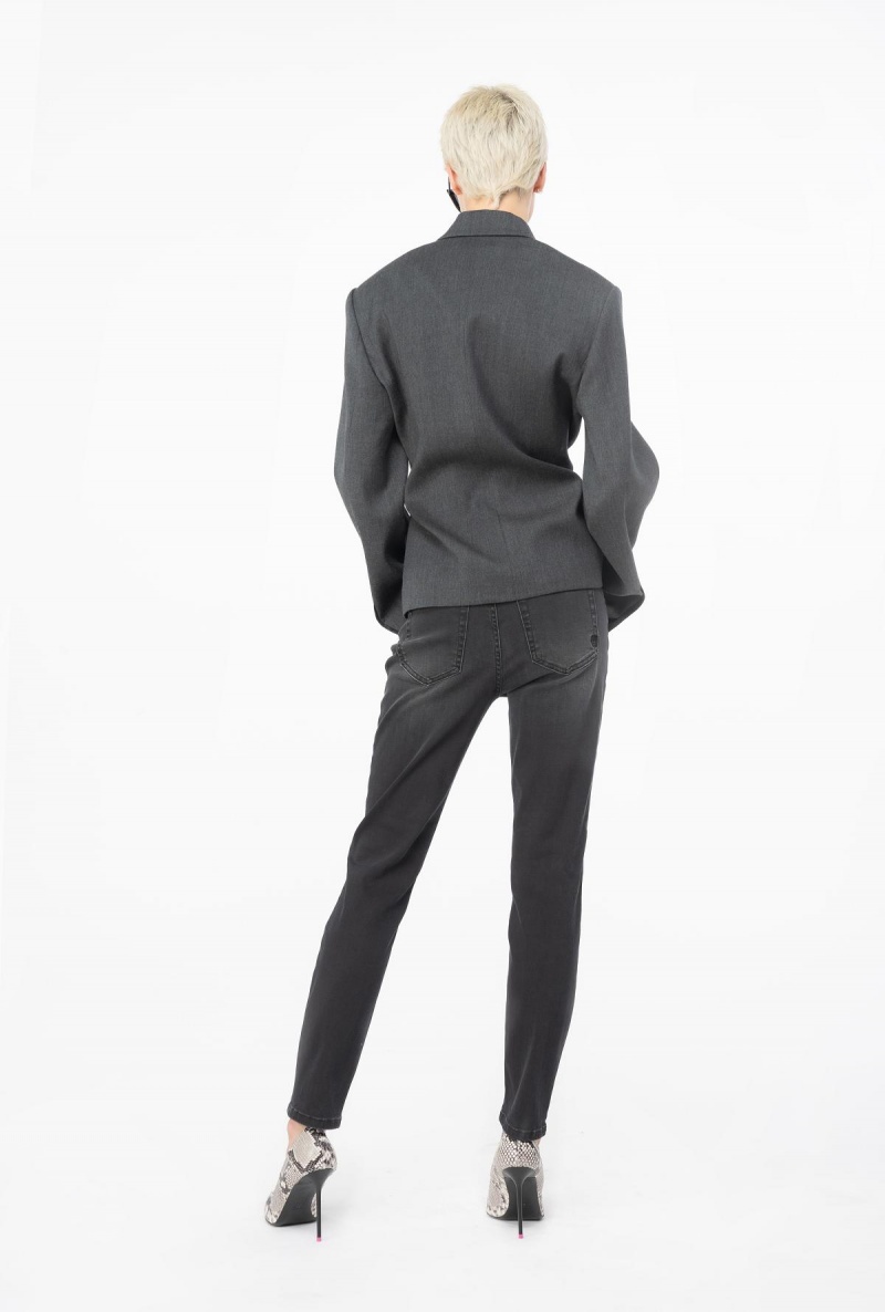 LIMO BLACK Pinko Skinny black stretch denim jeans | EMYHC31972