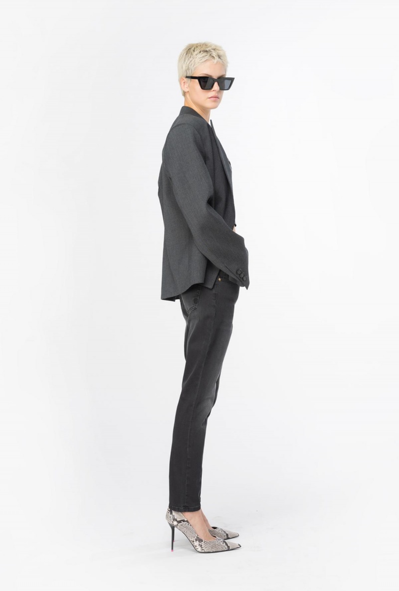 LIMO BLACK Pinko Skinny black stretch denim jeans | EMYHC31972