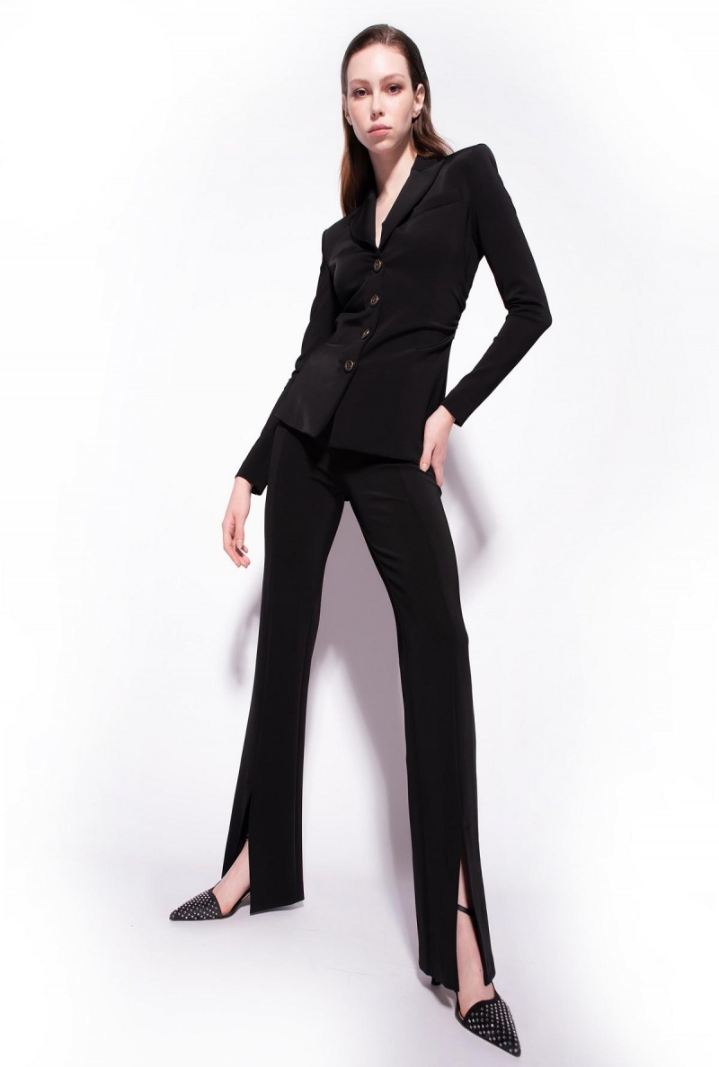 LIMO BLACK Pinko Slim-fit blazer in technical fabric | SMYNY97165