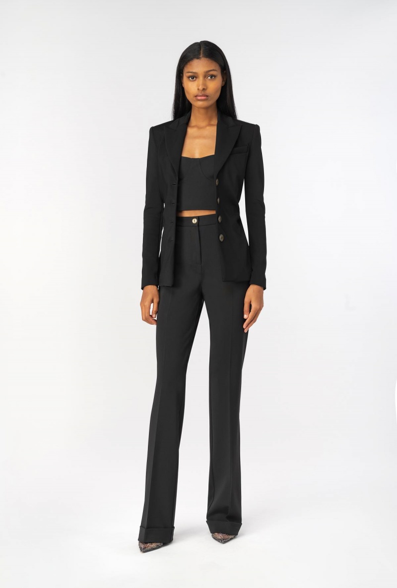 LIMO BLACK Pinko Slim-fit blazer in technical fabric | BMYSD77116