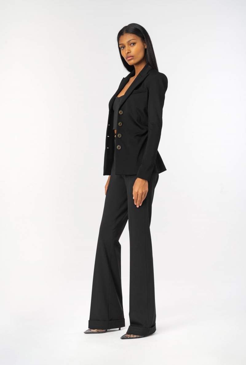 LIMO BLACK Pinko Slim-fit blazer in technical fabric | BMYSD77116