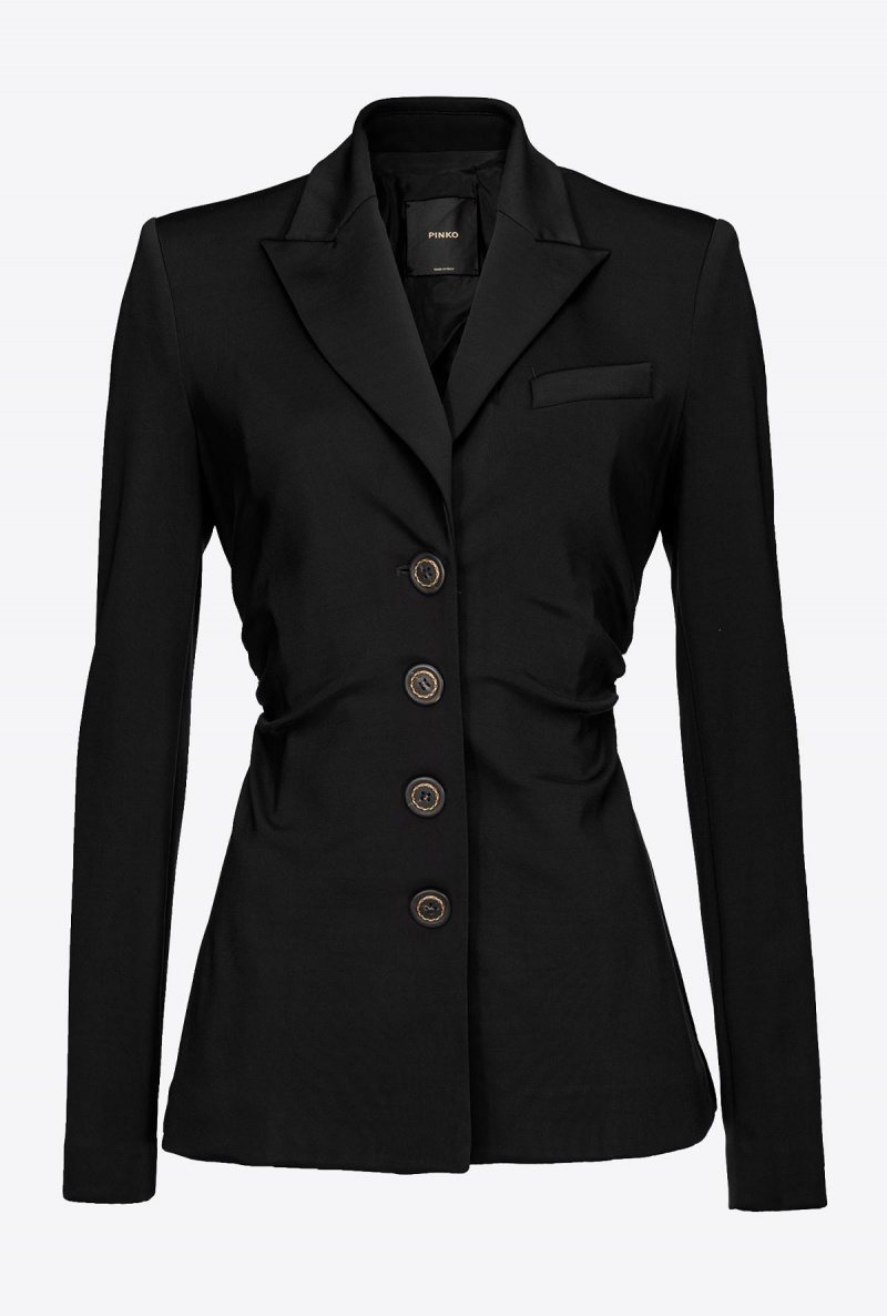 LIMO BLACK Pinko Slim-fit blazer in technical fabric | BMYSD77116
