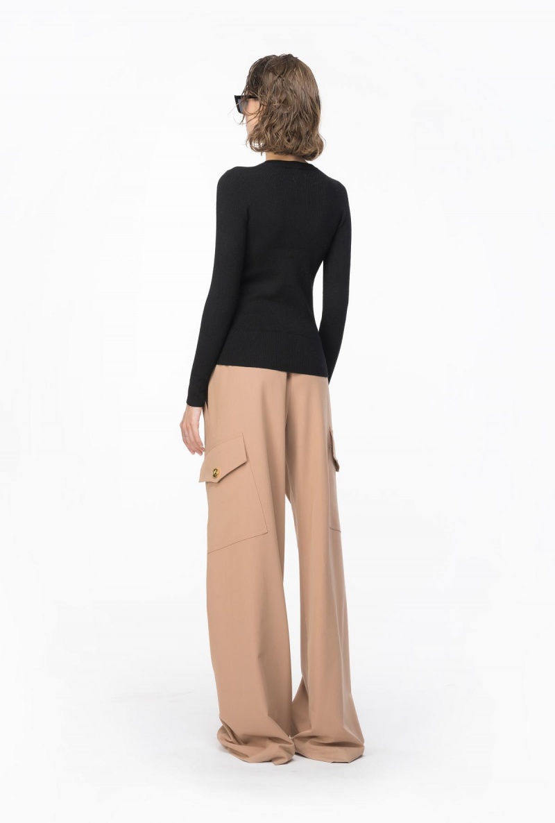 LIMO BLACK Pinko Slim-fit ribbed cardigan | BMYSO14103