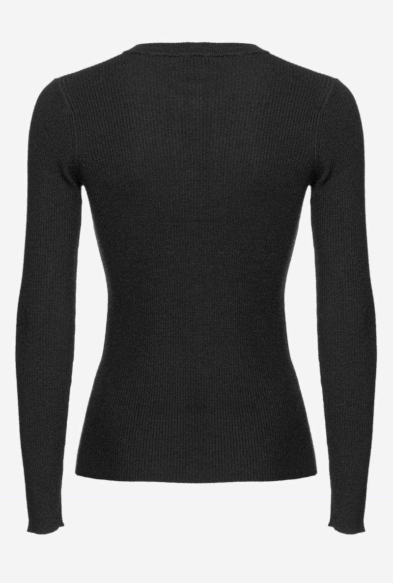 LIMO BLACK Pinko Slim-fit ribbed cardigan | BMYSO14103