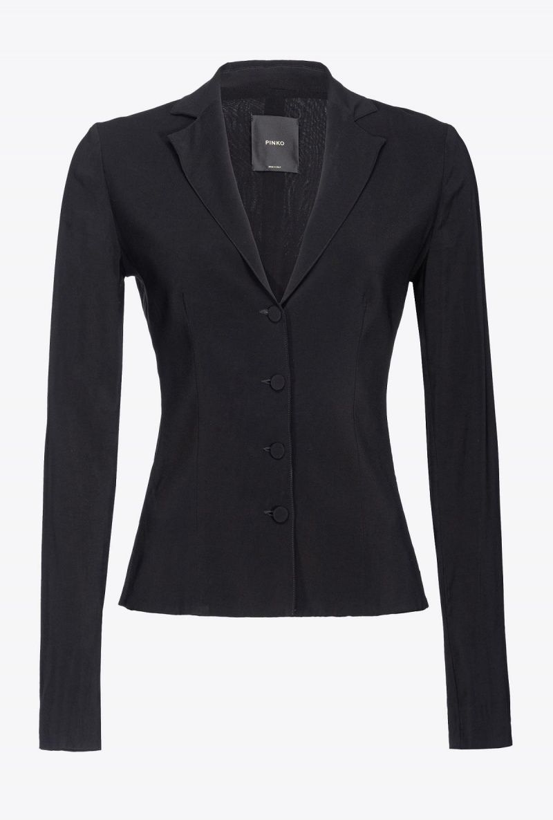 LIMO BLACK Pinko Slim-fit stretch blazer | MYJKU47203