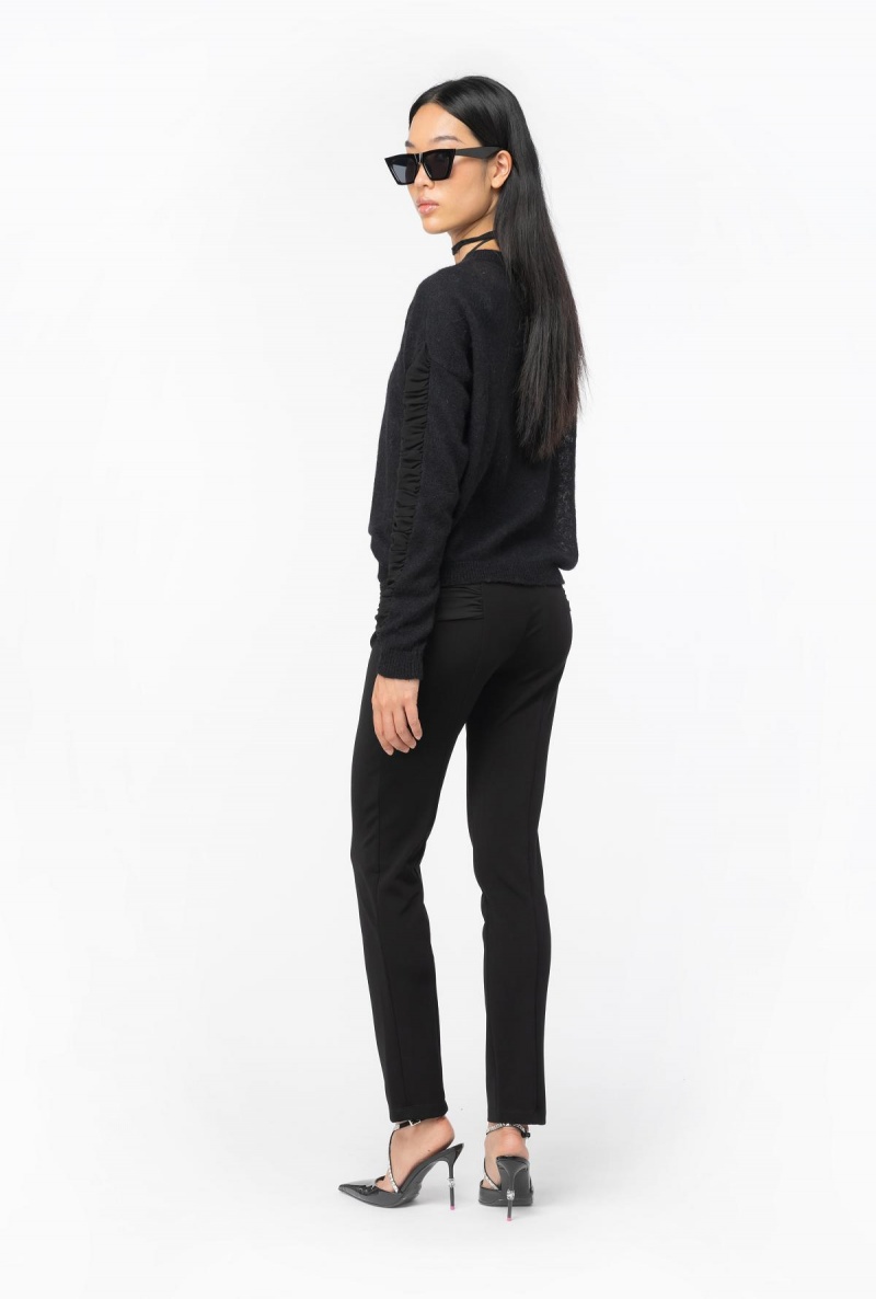 LIMO BLACK Pinko Slim-fit trousers with zip | PMYQX18998
