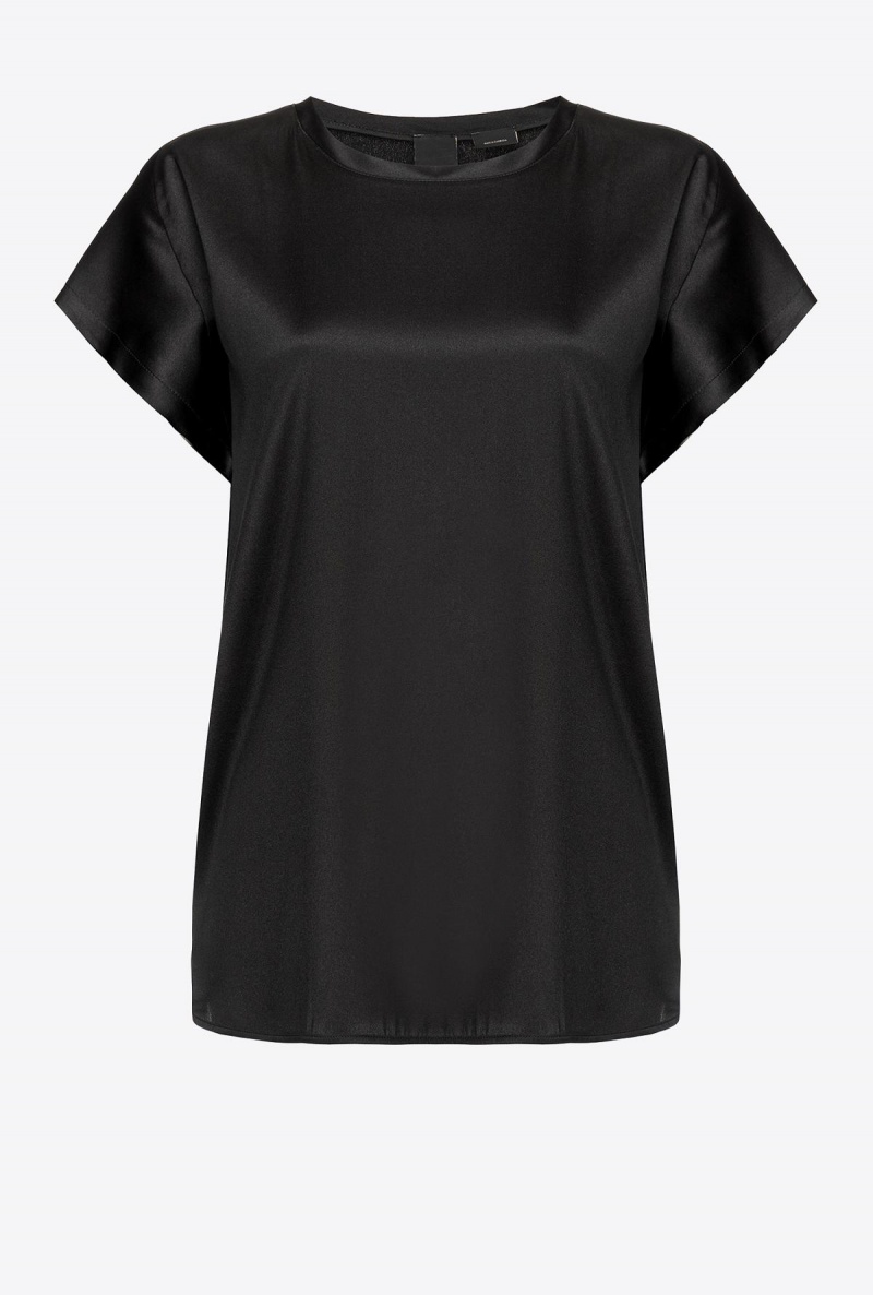 LIMO BLACK Pinko Stretch satin top | MYJZR59753