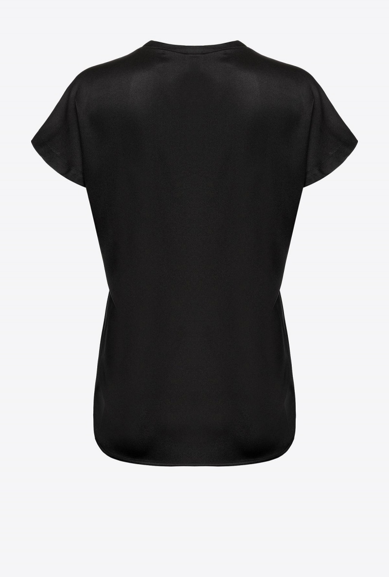 LIMO BLACK Pinko Stretch satin top | MYJZR59753
