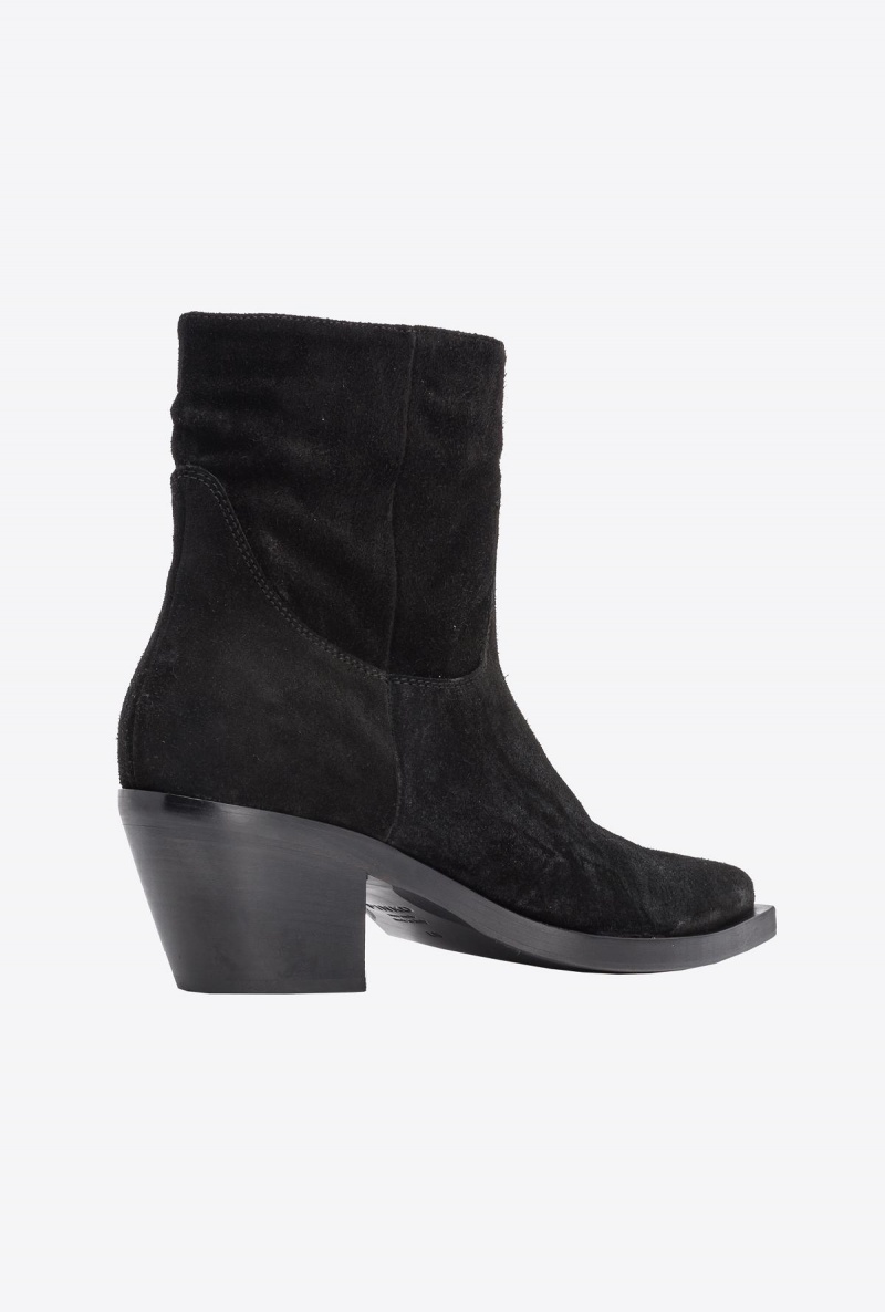 LIMO BLACK Pinko Suede cowboy ankle boots | MYEAH96293