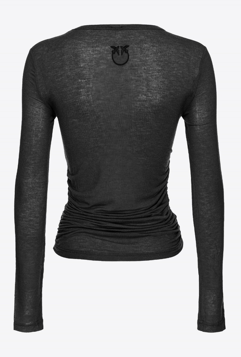 LIMO BLACK Pinko Sweater with front gathering | MYJKU68962