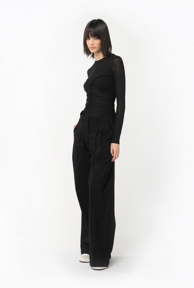 LIMO BLACK Pinko Sweater with front gathering | MYJKU68962