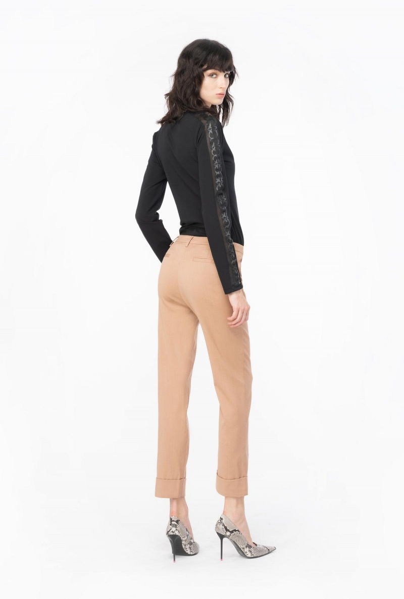 LIMO BLACK Pinko Sweater with sleeve inlay detail | MYCIF86183