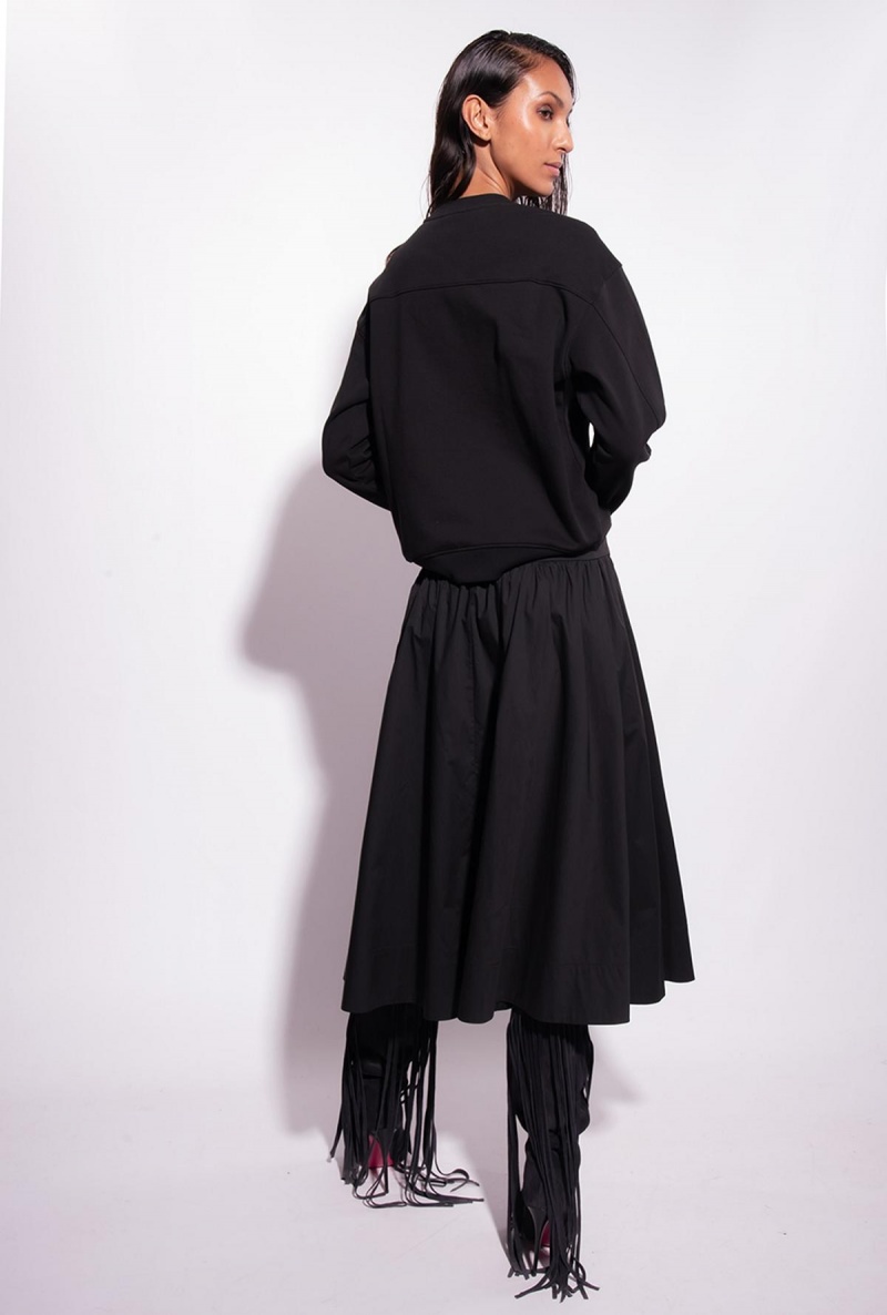 LIMO BLACK Pinko Sweatshirt with Love Birds embroidery | MYZDE55378