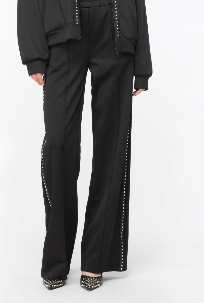 LIMO BLACK Pinko Technical fabric trousers with studs | MYEGJ20296